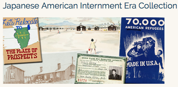 Image of different objects in the collection related to Japanese American Internment