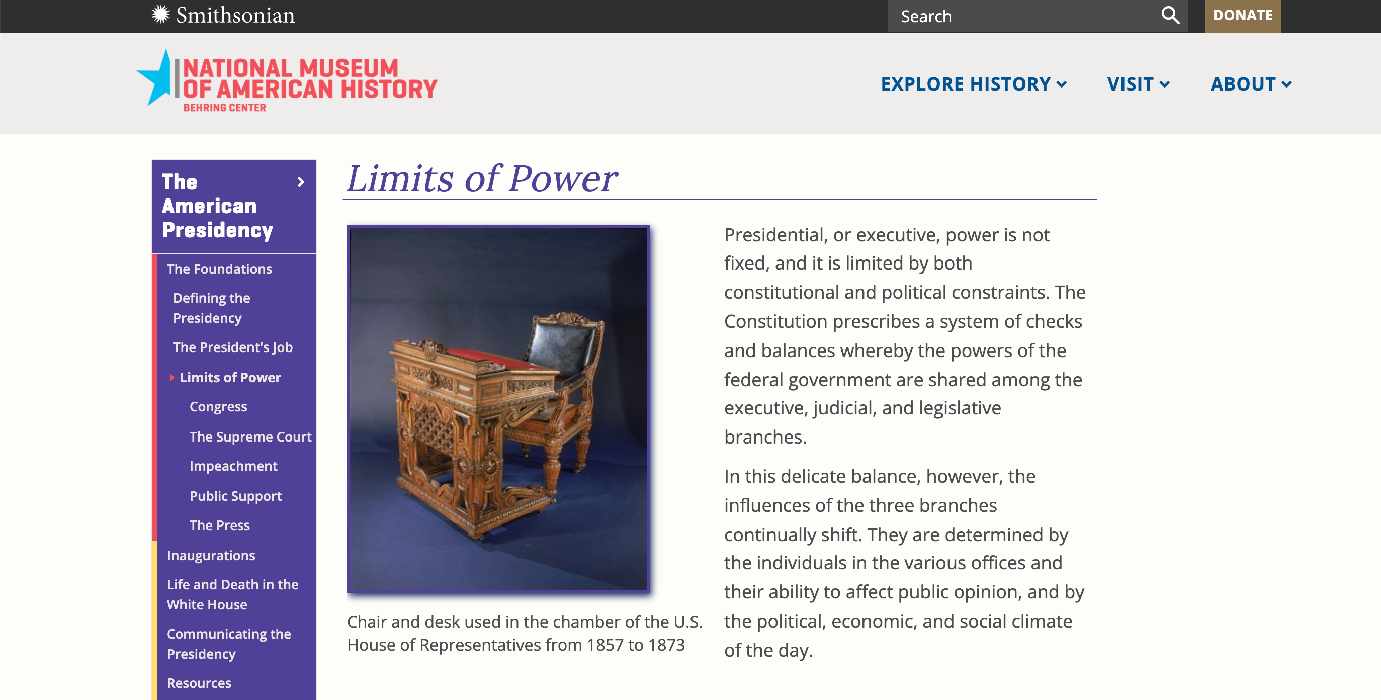 Thumbnail image of Limits of Presidential Power resource
