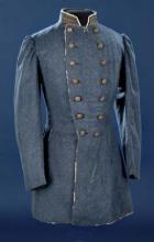 Double-breasted grey wool Confederate officer's frock coat