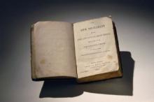 Image of the New Testament owned by James H. Stetson, who was killed at the Battle of Gettysburg