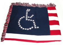 Red, white and blue Universal Access Flag Lap Blanket